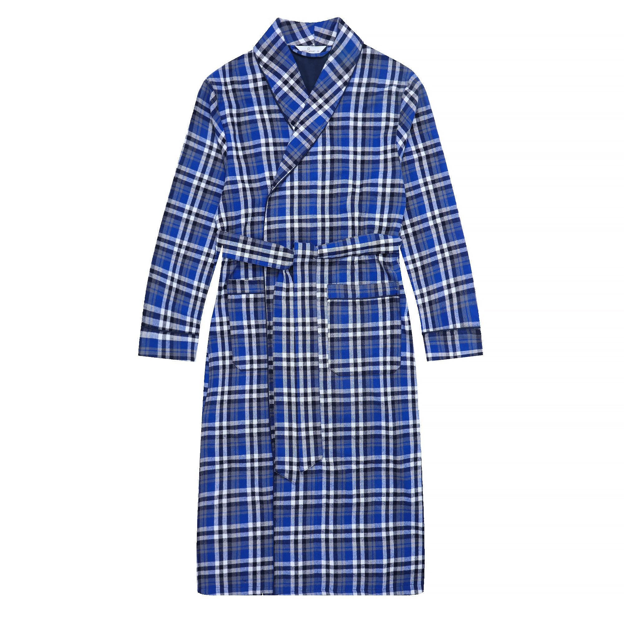 Mens Robe - Premium 100% Cotton Flannel Robe
