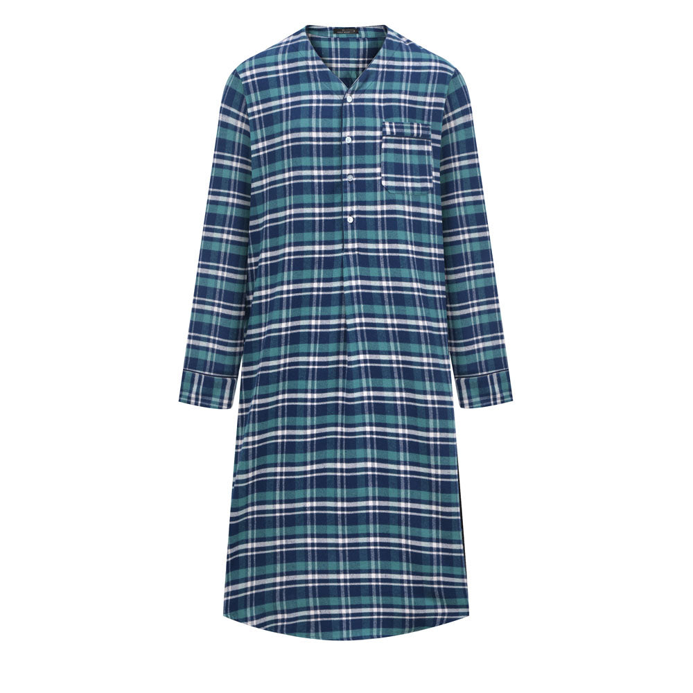 Noble Mount Mens Nightshirt - 100% Cotton Flannel Mens Nightshirts for Sleeping
