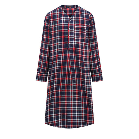 Noble Mount Mens Nightshirt - 100% Cotton Flannel Mens Nightshirts for Sleeping