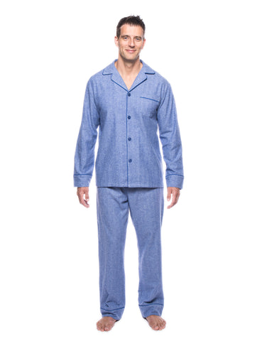 Mens Pajamas Set - 100% Cotton Flannel Pajamas for Men