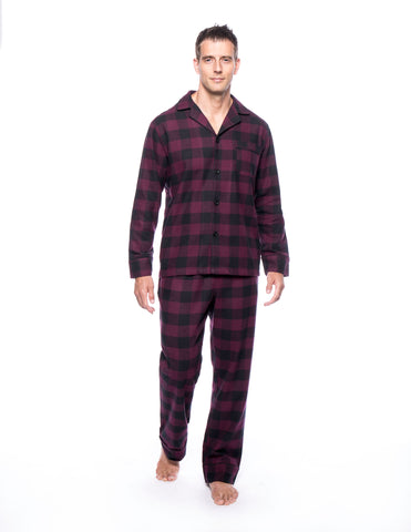 Mens Pajamas Set - 100% Cotton Flannel Pajamas for Men