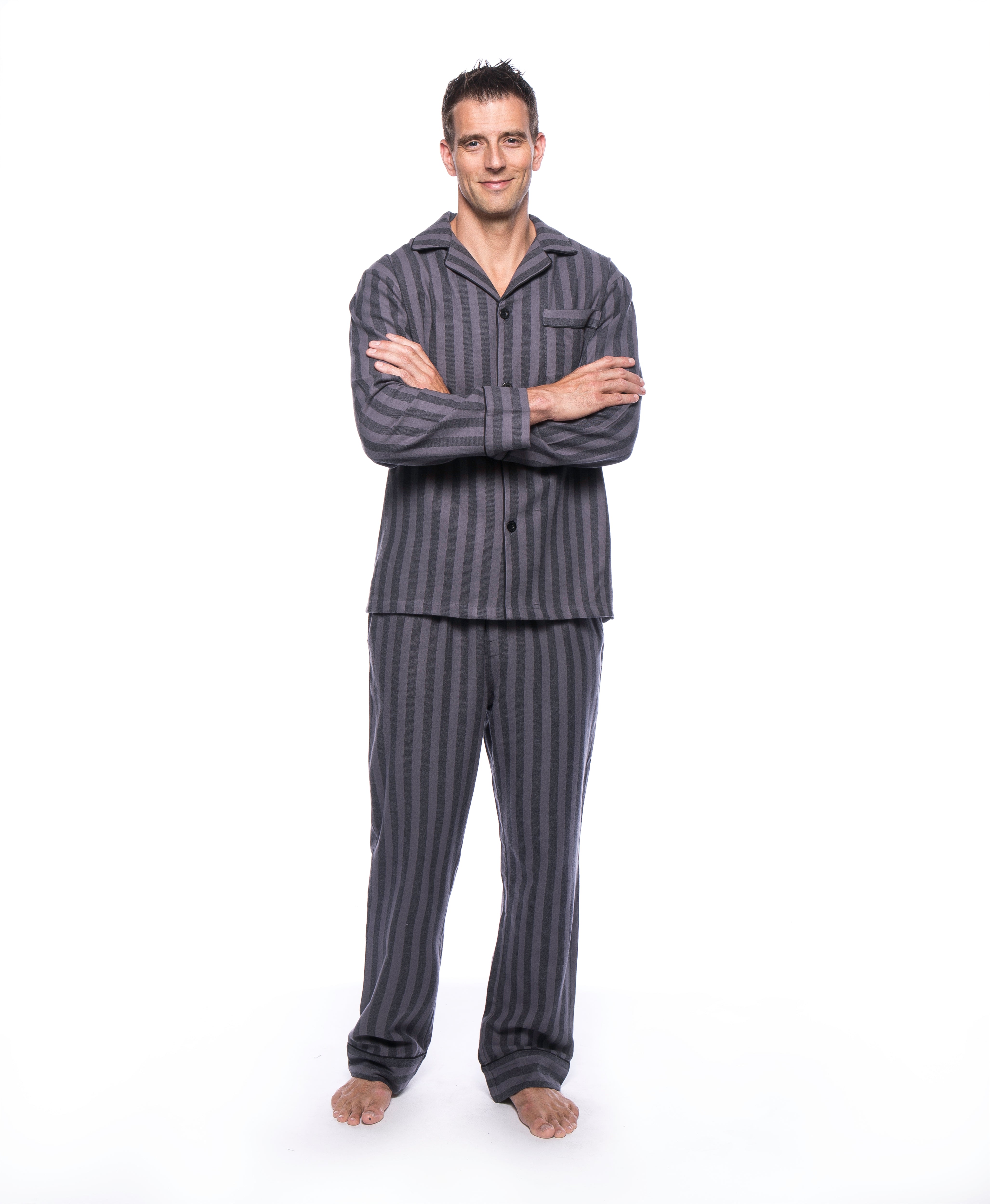 Mens Pajamas Set - 100% Cotton Flannel Pajamas for Men