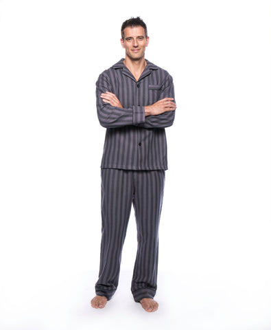 Mens Pajamas Set - 100% Cotton Flannel Pajamas for Men