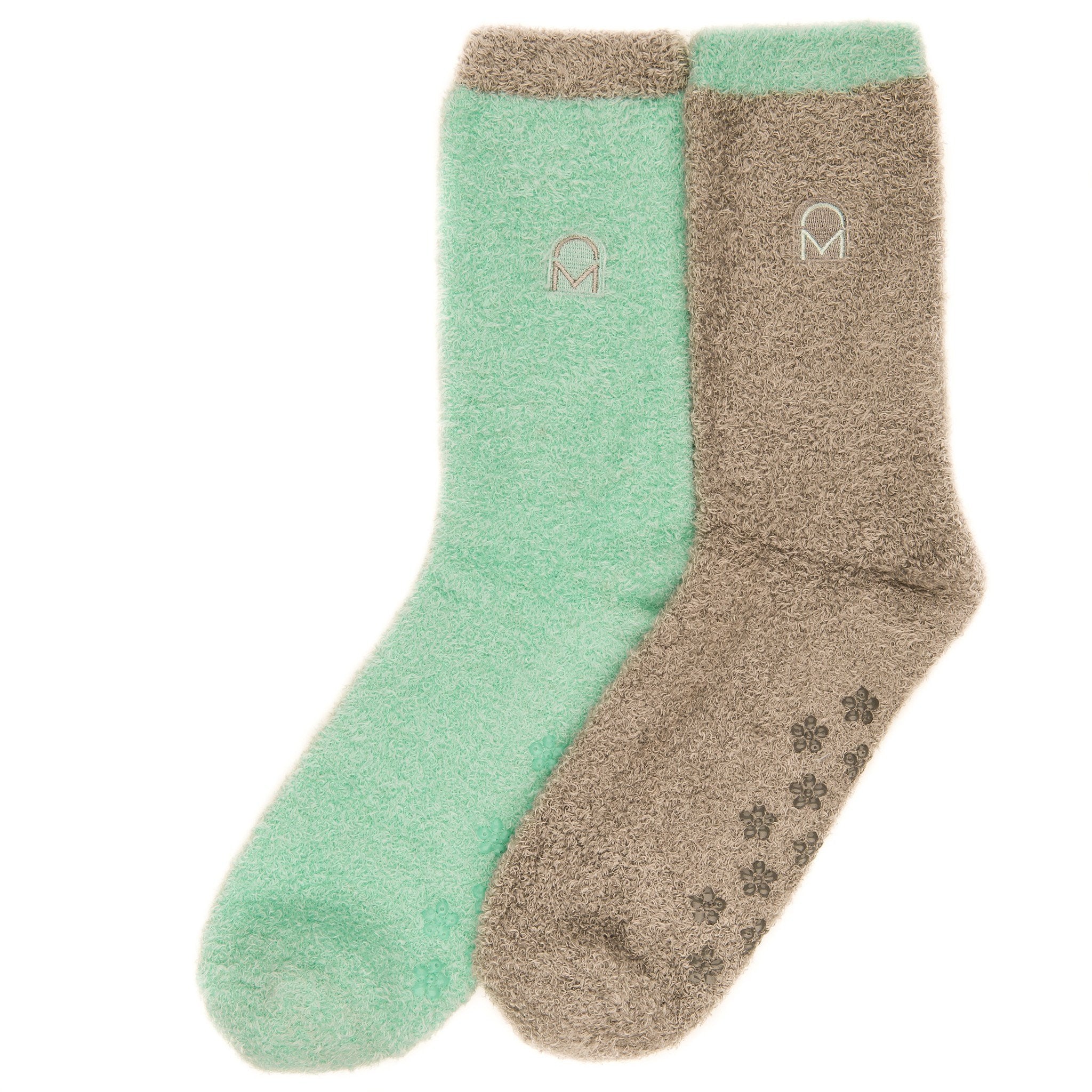 Women's Soft Anti-Skid Winter Feather Socks - 2-Pairs - Set A5