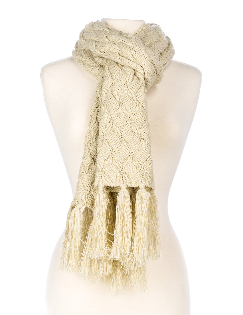 Women's Metro Winter Scarf and Hat Set - Beige