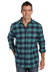 Gingham Checks - Blue-Green