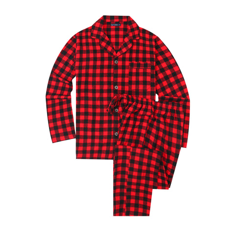 Mens Pajamas Set - 100% Cotton Flannel Pajamas for Men