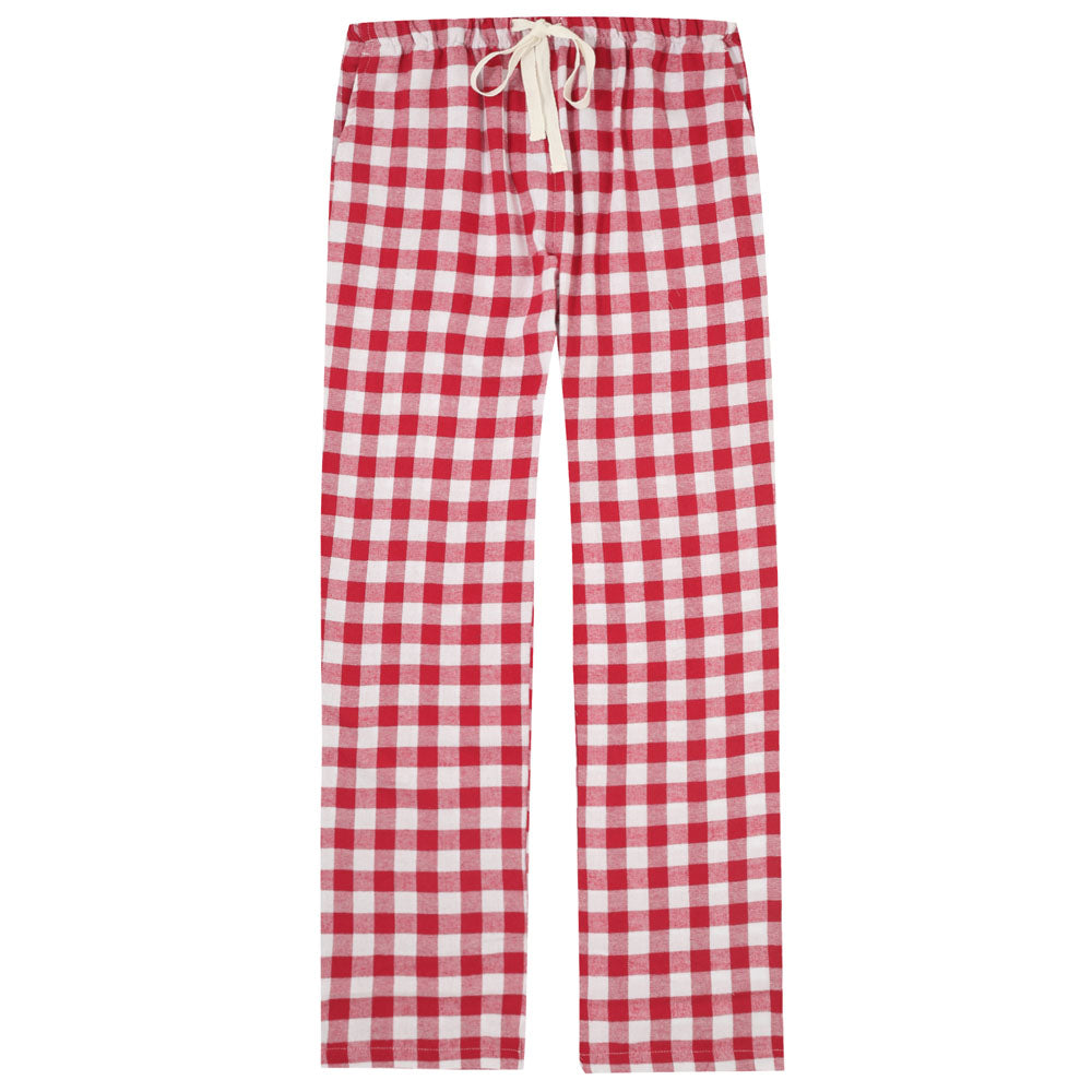 Womens 100% Cotton Lightweight Flannel Lounge Pants