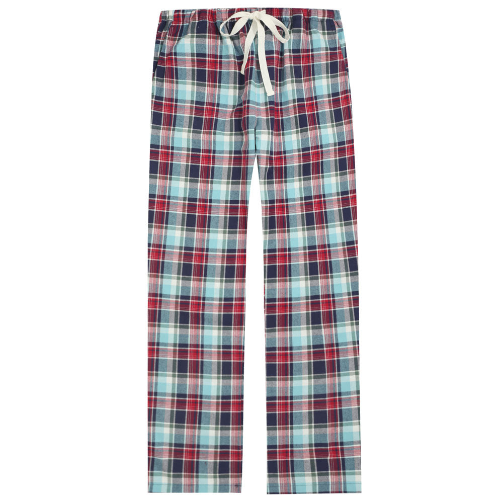 Womens 100% Cotton Lightweight Flannel Lounge Pants