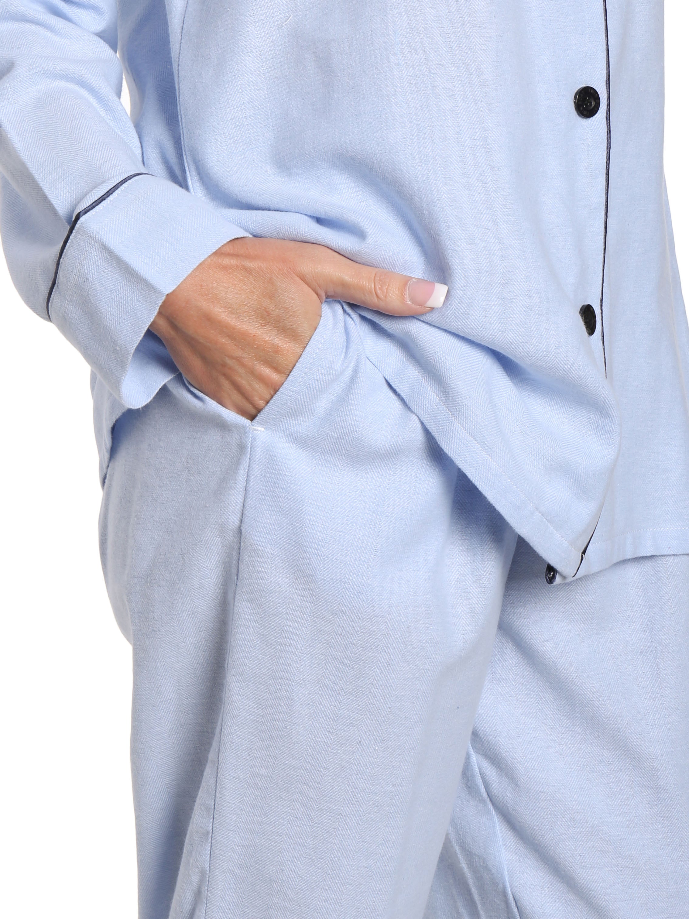 Herringbone Chambray Blue