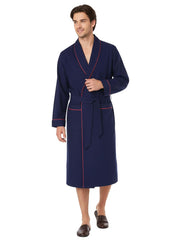 Flannel People Men's Flannel Robe - Navy
