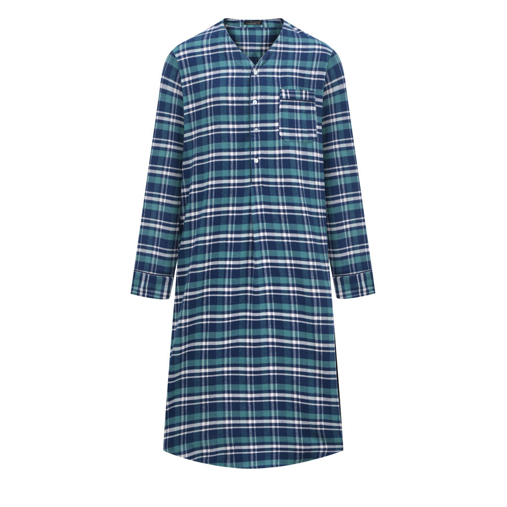 Noble Mount Mens Nightshirt - 100% Cotton Flannel Mens Nightshirts for Sleeping