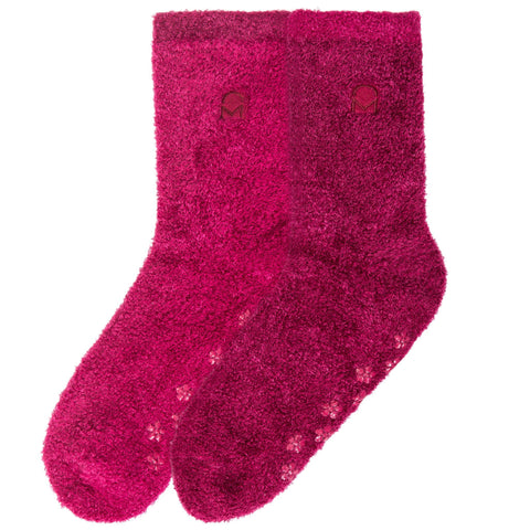 Box Packaged Women's Soft Anti-Skid Winter Feather Socks - 2-Pairs - Set C2