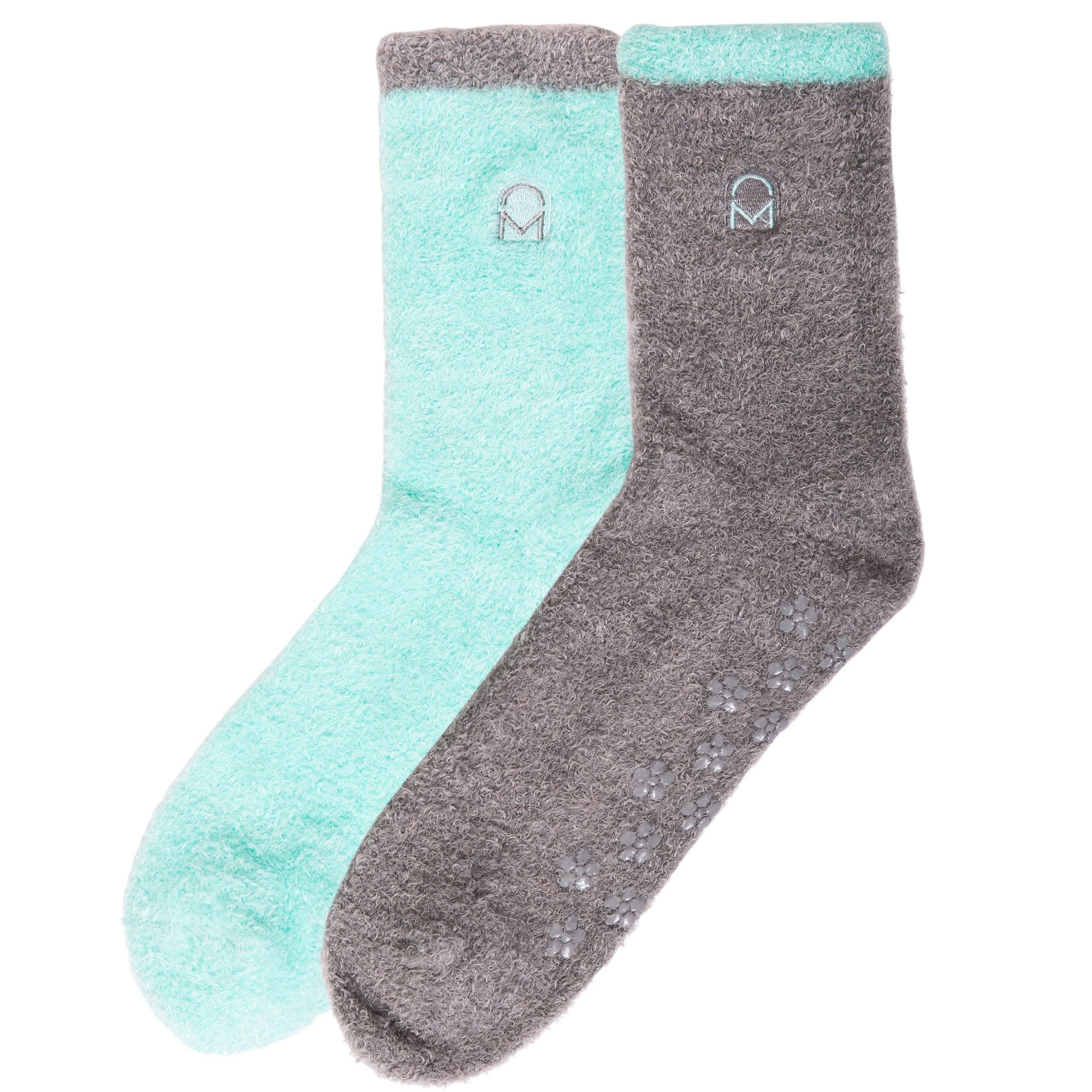 Box Packaged Women's Soft Anti-Skid Winter Feather Socks - 2-Pairs - Set C4
