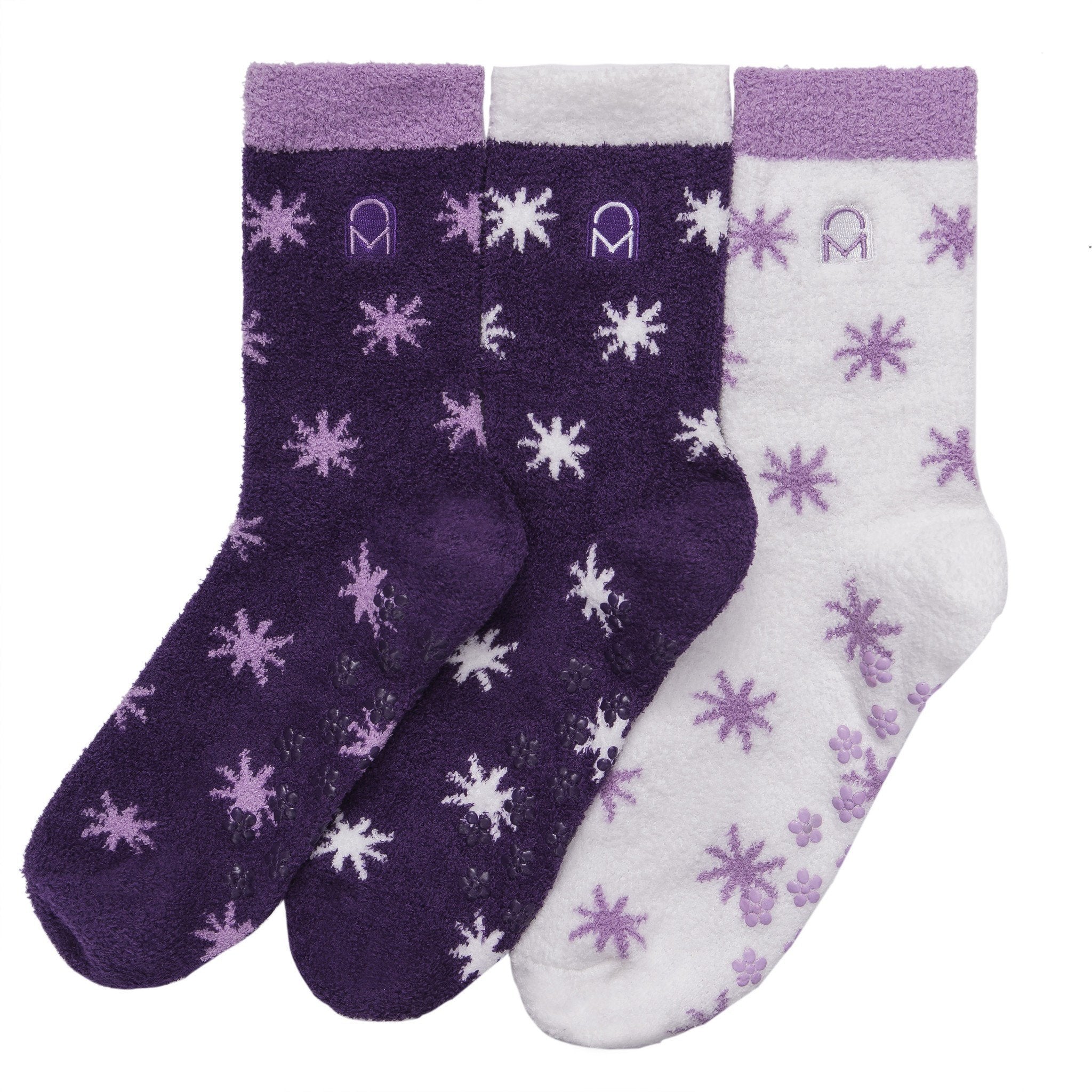 Women's Soft Anti-Skid Micro-Plush Winter Crew Socks - Set C6