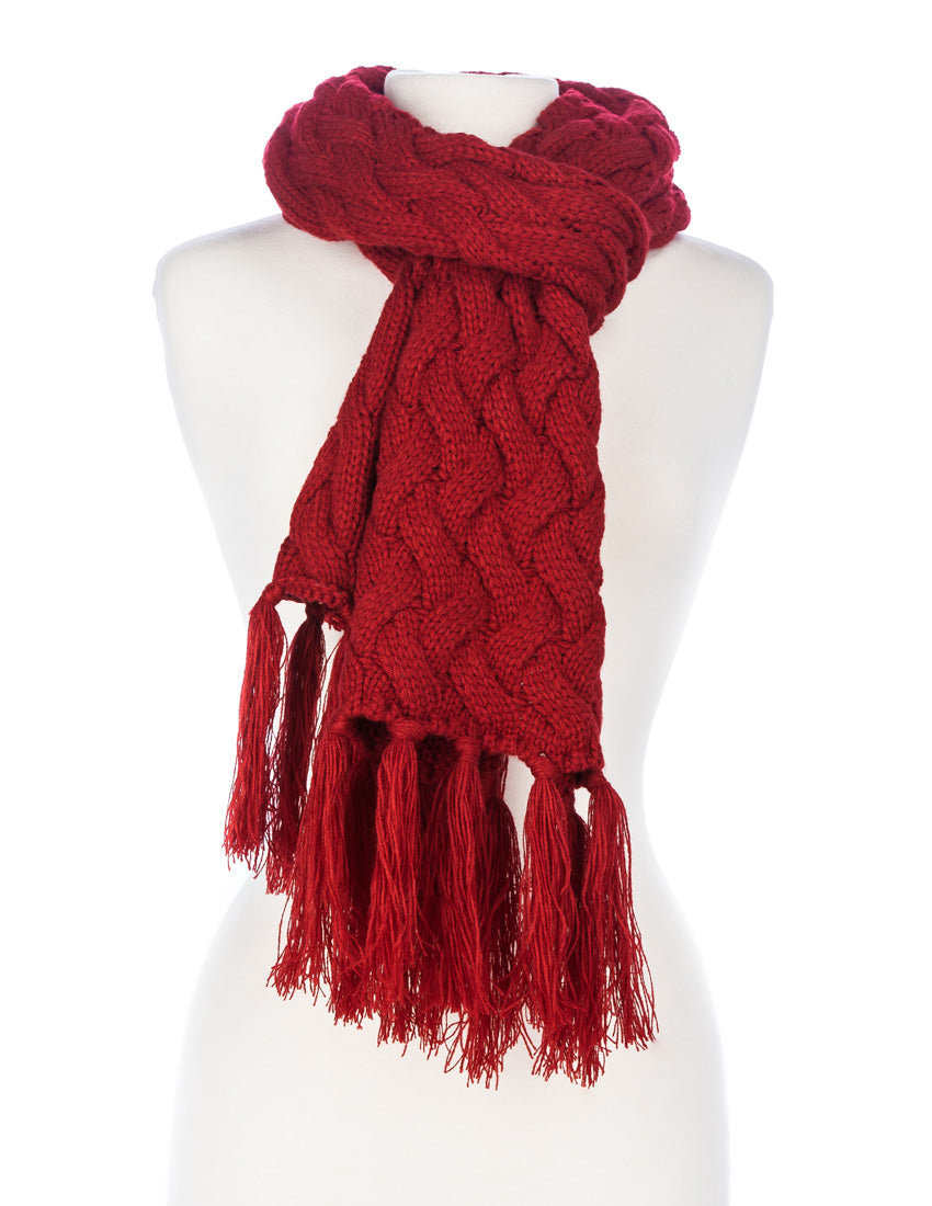 Women's Metro Winter Scarf and Hat Set - Red