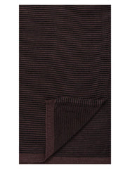 Box-Packaged Men's Uptown Premium Knit Striped Scarf - Fig/Black