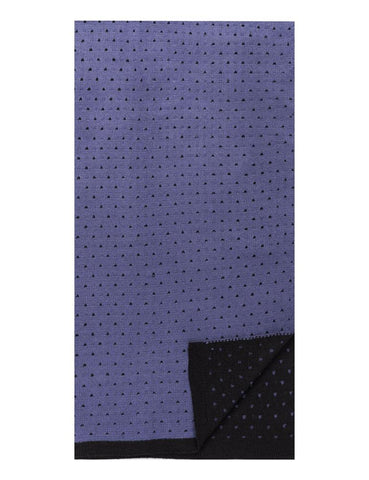 Box-Packaged Men's Uptown Premium Knit Dot Pattern Scarf - Blue/Black