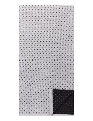 Box-Packaged Men's Uptown Premium Knit Dot Pattern Scarf - Black/Heather Grey
