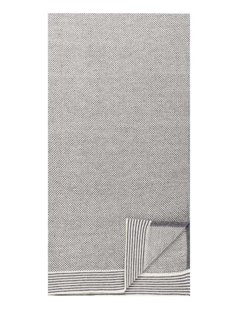 Box-Packaged Men's Uptown Premium Knit Marled Scarf - Heather Grey/Ivory