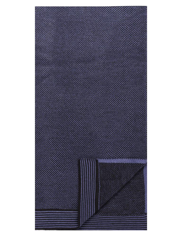 Box-Packaged Men's Uptown Premium Knit Marled Scarf - Navy/Black