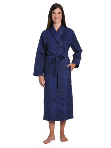 Gift Packaged Women's 100% Premium Cotton Flannel Robe