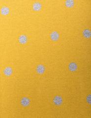 Women's 100% Cotton Reversible Double Knit Polka Dot Scarf - Mustard/Heather Grey
