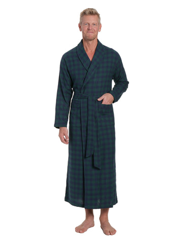 Men's 100% Cotton Flannel Long Robe