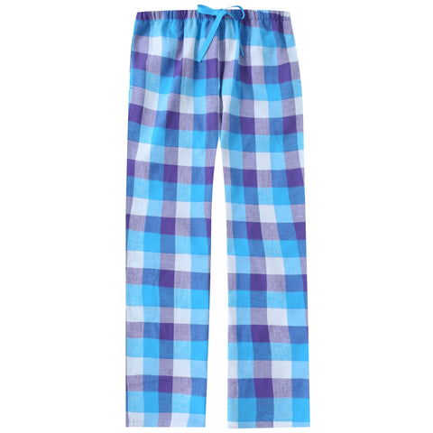 Womens 100% Cotton Lightweight Flannel Lounge Pants