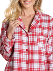 Plaid White-Red